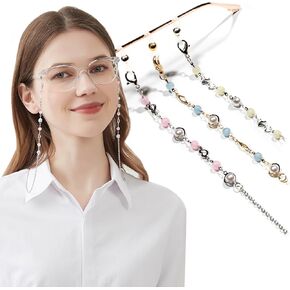 Multi Pcs Mixcolor Glasses Chains For Women Fashion Eyeglasses Strap Stylish Beaded Eye Glasses Lanyard