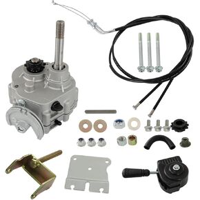 Go Kart Forward Reverse Gearbox 3 Shift Modes Replacement for 30 Series Torque Converter 2hp-13hp Engine 212cc GearBox 4 Stroke 35/40/41/420 12/10T Chain Go Kart