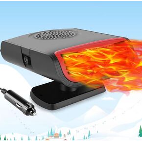 Car Heater, 12V Car Heaters for Vehicle, Car Heater that Plug in Cigarette Lighter, 2 in 1 Fast Heating Defrost Defogger Windshield