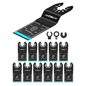 AMZBSAW 30 PCS Oscillating Tool Blades, 6 Types Oscillating Saw Blades for Metal Nails and Wood Plastic, Professional Multi Tool Blades Kits Fit Bosch Dewalt Worx Ryobi Milwaukee