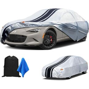 [2024 Upgrade] 10-Layer SUV Cover Waterproof All Weather. Outdoor Full Exterior Covers for BMW X5, Toyota Highlander, Mercedes GLE etc. Size A12(See Size Chart)
