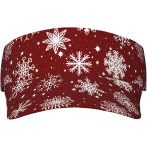 Christmas Snowflake Snowman Sun Visor Hat Fashion Empty Top Baseball Sun Cap Golf Tennis Visor for Women Men