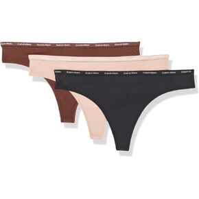 Calvin Klein Women's Luxe Comfort Micro Stretch Thong Panties, 3 Pack