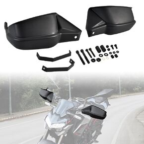 حراس اليد لـ Versys 650 Z900، غطاء واقي واقيات اليد السوداء لـ Kawasaki Versys 650 2007-2022؛ فيرسيس 1000 2012-2017; Z900 2017
