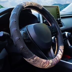Mossy Oak Steering Wheel Cover with Comfort Grip; Heavy Duty 600D Oxford Material with Mossy Oak Break-up Country Camouflage; Fits All Large Trucks and SUVs with Steering Wheel Size 15.5" to 16"