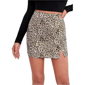 MakeMeChic Women's Plaid Skirt High Waisted Pencil Mini Skirt