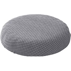 Amosfun Round Bar Stool Seat Cushion Cover Stretch Spandex Anti-Skid Stool Cushion Cover Dia. 12-15 Inch