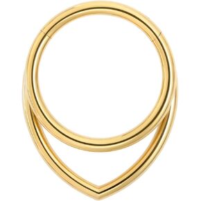 16G Titanium Septum Rings Double Septum Jewelry Daith Piercing Jewelry Silver Gold Hinged Segment Helix Clicker Piercing Jewelry 8 mm 10 mm Seamless Ring Hypoallergenic Jewellery for Her