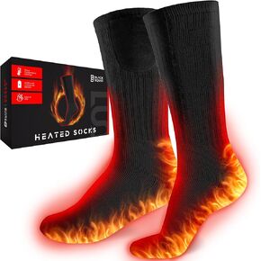 2024 Upgraded 4000mAh Rechargeable Heated Socks for Men Women - Washable Electric Thermal Warming for Hunting Winter Skiing Outdoors - Battery Included