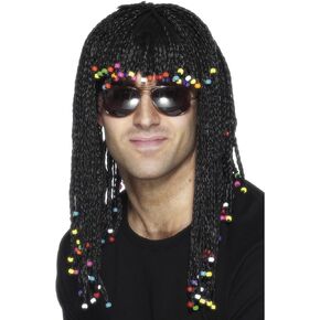 Smiffy's Men's Braided Wig with Beads