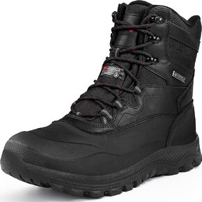 R CORD Snow Boots for Men Waterproof Insulated Mens Snow Boots Winter Boots for Men Winter Hiking Shoes High Traction Men's Military Tactical Boots
