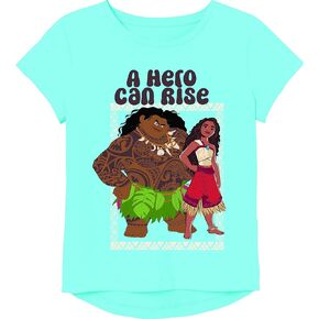 Disney 2 Short Sleeve T-Shirt-Moana, Simea, Maui-Girls Sizes 2-16