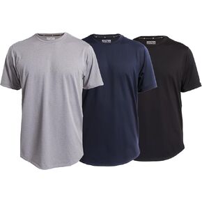 Kenneth Cole REACTION Performance T Shirts for Men Pack of 3 - Quick Dry Moisture Wicking Shirts for Men - Polyester T-Shirts