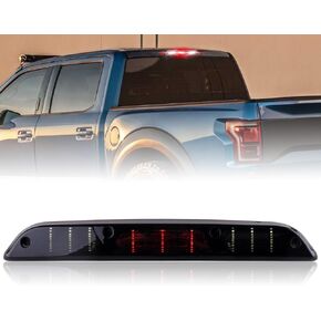 Third Brake Light Full LED High Mount Smoked Lens Stop Lamp Compatible With Ford 2015-2020 F-150 2017-up F-250 F-350, 2019-up Ranger 2022-up Maverick