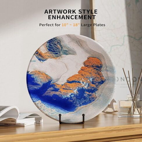 4 Pack 8 Inch Large Plate Stands for Display - Metal Square Wire Plate Holder Display Stand + Picture Stand for Book, Platter, Plaque, Photo Easel in Kuwait