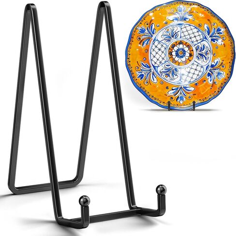 4 Pack 8 Inch Large Plate Stands for Display - Metal Square Wire Plate Holder Display Stand + Picture Stand for Book, Platter, Plaque, Photo Easel in Kuwait
