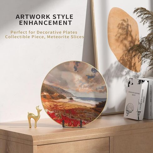 4 عبوات من حوامل الأطباق الكبيرة مقاس 8 بوصات للعرض - حامل لوحة سلكية معدنية مربعة + حامل صور للكتب والطبق واللوحة وحامل الصور in Kuwait