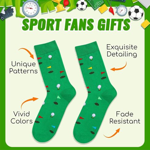 HAPPYPOP Funny Gifts For Men Women - Fishing Golf Lawyer Republican Optometry Gifts, Fishing Golfing Socks in Saudi Arabia