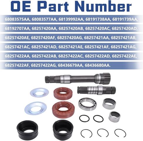 طقم عمود متوسط ​​للمحور التفاضلي الأمامي الأيمن متوافق مع دودج رام 1500 2012-2022 استبدال 68257421AF in Kuwait