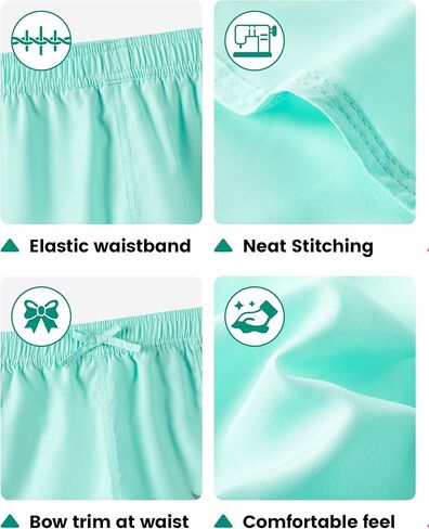 شورت رياضي للفتيات من Angel Season بعامل حماية من الأشعة فوق البنفسجية 50+، سريع الجفاف للمراهقين، شورت كرة السلة للأطفال، مقاس 7-14 سنة in Kuwait