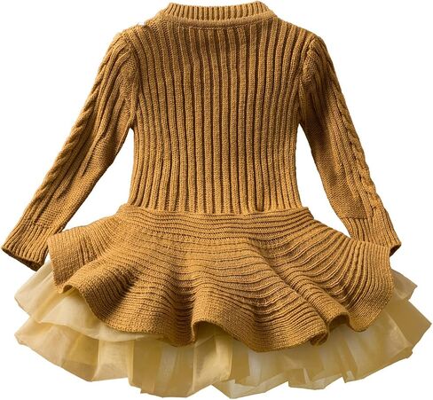 NNJXD Princess Girl Long Sleeve Autumn Winter Dress Tulle Party Dresses in Saudi Arabia