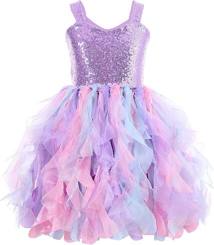 Sparkly Dress for Girls Sequin Tutu Dress Girl Tulle Princess Prom Dress Birthday Party Outift Toddler Girl Formal Dress in Saudi Arabia