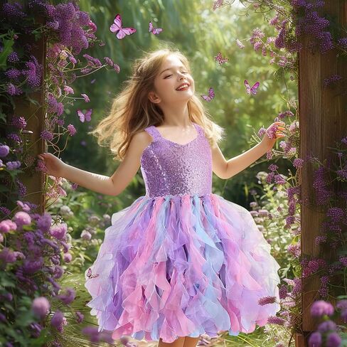 Sparkly Dress for Girls Sequin Tutu Dress Girl Tulle Princess Prom Dress Birthday Party Outift Toddler Girl Formal Dress in Saudi Arabia
