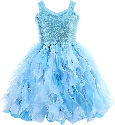 Sparkly Dress for Girls Sequin Tutu Dress Girl Tulle Princess Prom Dress Birthday Party Outift Toddler Girl Formal Dress in Saudi Arabia