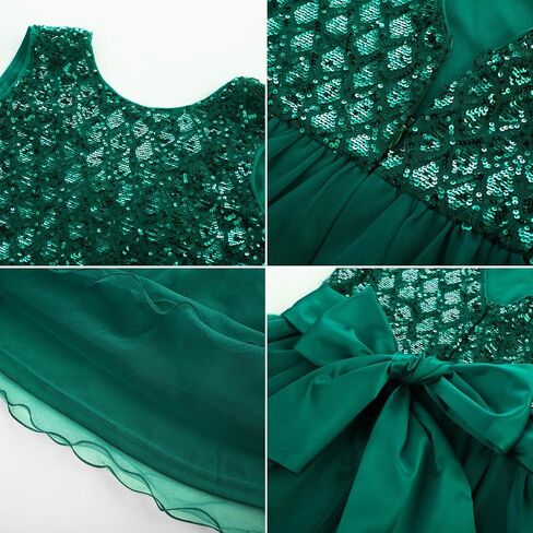 GRACE KARIN Girls V-Back Sequin Party Dress Sleeveless Tulle Dresses Kids Birthday Formal Wedding Pageant Princess Dress 5-12 in Saudi Arabia
