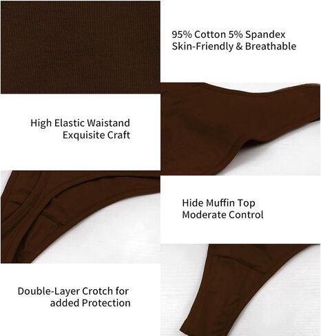 Umiehary Women Leaf Print High Waisted Tummy Control Lace Thong Stylish Comfort for Everyday Wear Small to 4XLarge in Kuwait