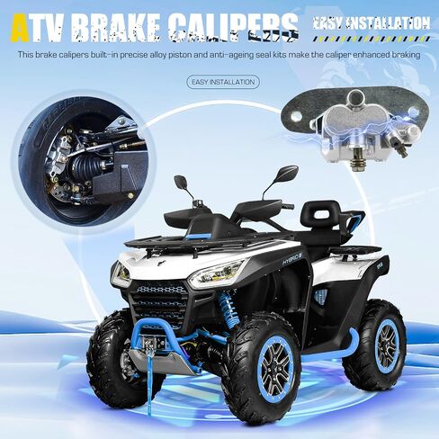 مجموعة فرجار الفرامل الخلفية اليسرى/اليمين مع وسادات لـ Yamaha RHINO 700 YXR700 2008-2013، استبدل 2PG-2580V-00-00 2PG-2580W-00-00 5B4-2580V-00-00 5B4-2580W-00-00، 2 مجموعة مكابح الفرامل in Saudi Arabia