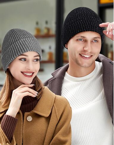 Reflective Beanie, 2025 New Flex Beanie 2.0 - Unisex, Winter Warm Knitted Hat in Kuwait