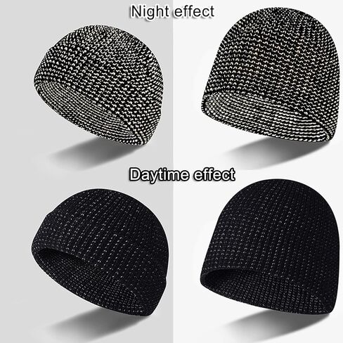 Reflective Beanie, 2025 New Flex Beanie 2.0 - Unisex, Winter Warm Knitted Hat in Kuwait