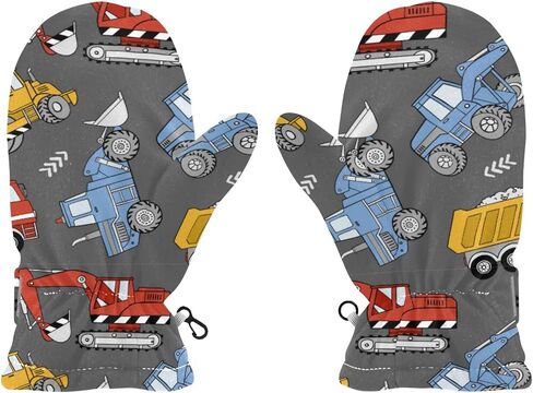 Plaaee Kids Winter Gloves Retro 80s Or 90s Fashion Abstract Warm Ski Gloves Toddler Thermal Knitted Mittens for Boys Girls in Kuwait