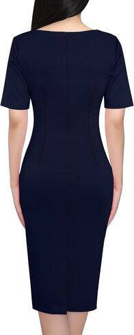 VFSHOW Womens Notch V Neck Work Office Business Bodycon Pencil Sheath Dress in Kuwait