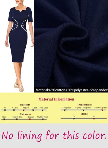 VFSHOW Womens Notch V Neck Work Office Business Bodycon Pencil Sheath Dress in Kuwait