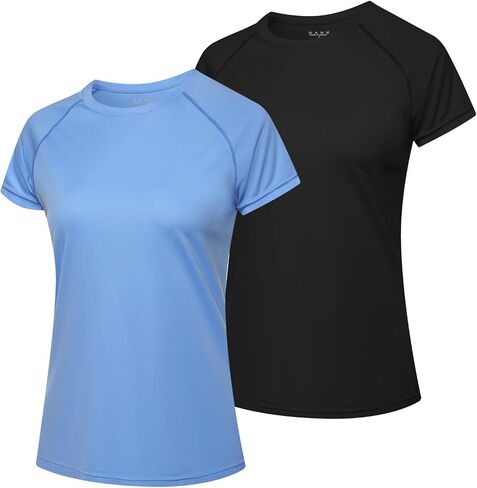 MEETWEE Women Rash Guard Short Sleeve T-Shirts Quick Dry Swim Shirt UPF 50+ UV Sun Protection Lightweight Workout Swim Top in Kuwait