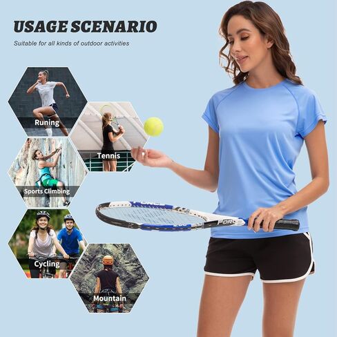 MEETWEE Women Rash Guard Short Sleeve T-Shirts Quick Dry Swim Shirt UPF 50+ UV Sun Protection Lightweight Workout Swim Top in Kuwait
