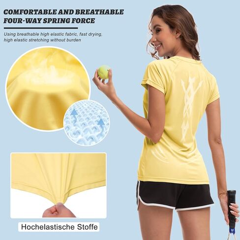 MEETWEE Women Rash Guard Short Sleeve T-Shirts Quick Dry Swim Shirt UPF 50+ UV Sun Protection Lightweight Workout Swim Top in Kuwait