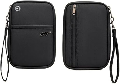 P-H1 Travel Family Passport Holder RFID Blocking Passport Waterproof Wallets for Men Women Travel Document Organizer Credit Cards Case, Lightweight Portable Passport Cover with Zipper Pocket in Kuwait