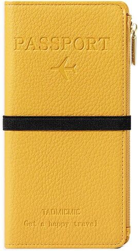 Passport Wallet Rfid Blocking Holder, Family Travel Passport with Zipper for Women and Men, Waterproof PU Leather Travel Passport Organizer Case for Card, Cell Phone and Documents, Green in Saudi Arabia