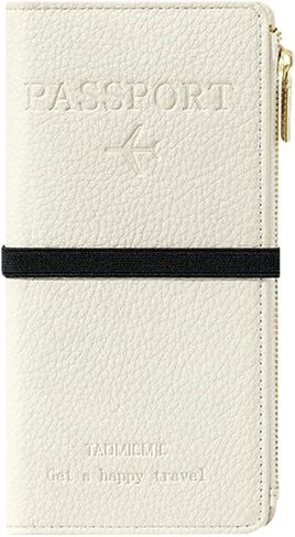 Passport Wallet Rfid Blocking Holder, Family Travel Passport with Zipper for Women and Men, Waterproof PU Leather Travel Passport Organizer Case for Card, Cell Phone and Documents, Green in Saudi Arabia