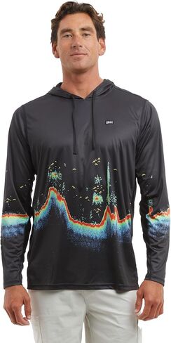 PELAGIC , Long Sleeve Hooded Fishing Shirt, UPF 50+ Protection, Water and Stain Repellent in Saudi Arabia