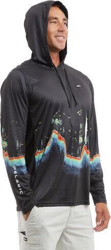 PELAGIC , Long Sleeve Hooded Fishing Shirt, UPF 50+ Protection, Water and Stain Repellent in Saudi Arabia