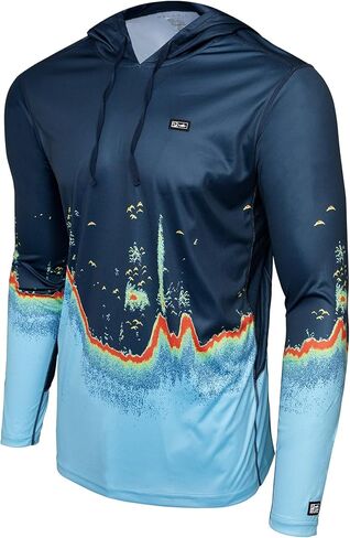 PELAGIC , Long Sleeve Hooded Fishing Shirt, UPF 50+ Protection, Water and Stain Repellent in Saudi Arabia