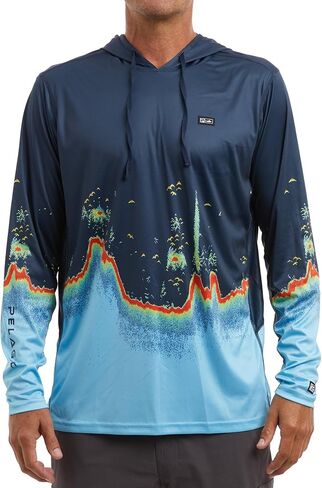 PELAGIC , Long Sleeve Hooded Fishing Shirt, UPF 50+ Protection, Water and Stain Repellent in Saudi Arabia