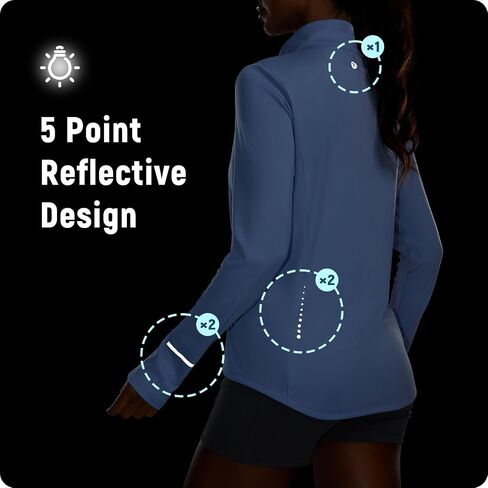 baleaf Women's Lightweight Running Jacket Sun Protection Athletic Full Zip Long Sleeve Shirts UPF 50+ Pockets Cycling in Kuwait