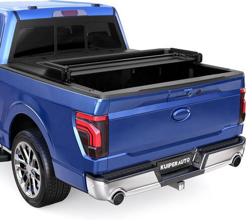 غطاء تونيو للشاحنة ناعم قابل للطي ثلاثي 3 أضعاف 8 أقدام متوافق مع 1999-2024 Ford F250 / F350 / F450 Super Duty Styleside 3 أضعاف على غطاء سرير الشاحنة العلوي in Saudi Arabia