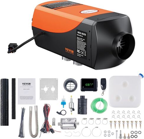 vevor بلوتوث التطبيق التحكم سخان الهواء الديزل، 12v 2kw سخان الديزل مع تعديل الارتفاع التلقائي، جهاز التحكم عن بعد وشاشات الكريستال السائل، سخان وقوف السيارات الديزل لrv مقطورة العربة فان قارب وفي الداخل in Saudi Arabia