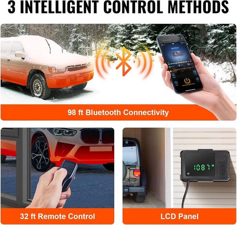 VEVOR Bluetooth App Control Diesel Air Heater, 12V 2KW Diesel Heater with Automatic Altitude Adjustment, Remote Control and LCD, Diesel Parking Heater for RV Trailer Camper Van Boat And Indoors in Saudi Arabia